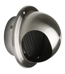 Outlet Bouche inox à tube + moustiquaire Ø14.5-16 cm