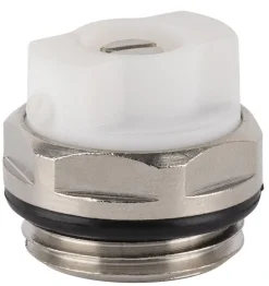 NOYON & THIEBAULT Bouchon purgeur 1/2 à bec orientable nickelé/blanc