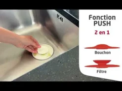 Discount WIRQUIN Bouchon universel 2 en 1 Uppy noir Ø110mm