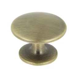 Hot Bouton convexe Ø25 mm en zamak laitonné vieilli mat x2