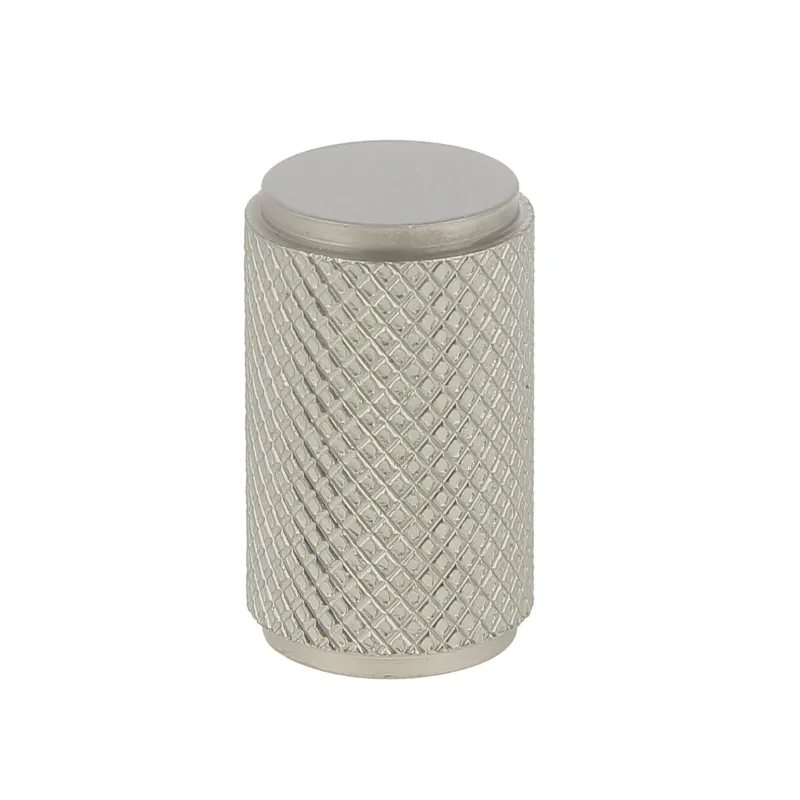Hot Bouton cylindre industriel Ø18 mm en aluminium nickel mat x2