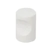 Clearance Bouton cylindre Ø15 mm en aluminium blanc mat x2
