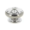Outlet Bouton horloge Ø40 mm en céramique aluminium base nickelé x2