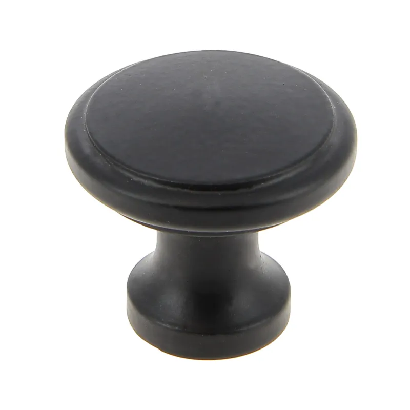 Sale Bouton Ø32 mm en fer noir mat
