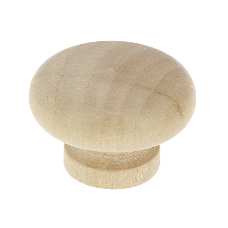 New Bouton Ø35 mm en hêtre naturel verni x2