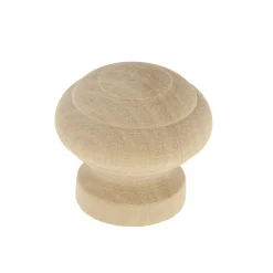 Clearance Bouton Ø30 mm en hêtre naturel verni x2