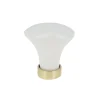 Online Bouton ovale en céramique blanc/laiton doré x2