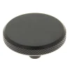 Clearance Bouton plat industriel Ø48 mm en fer noir mat x2