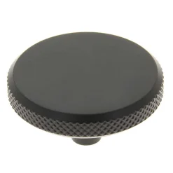 Clearance Bouton plat industriel Ø48 mm en fer noir mat x2