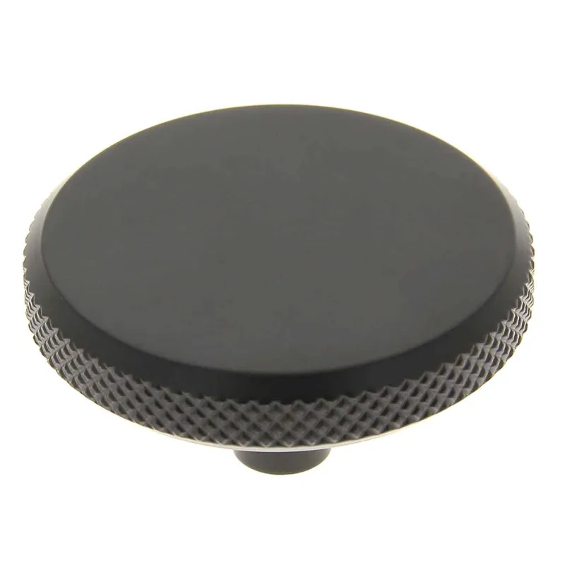 Clearance Bouton plat industriel Ø48 mm en fer noir mat x2