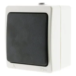 Best ZENITECH Bouton poussoir Aquae saillie étanche IP54 blanc/noir