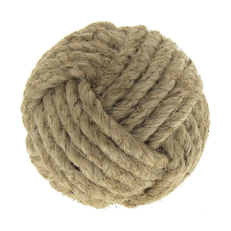 Outlet Bouton rond tressé Ø43 mm en corde naturel x2