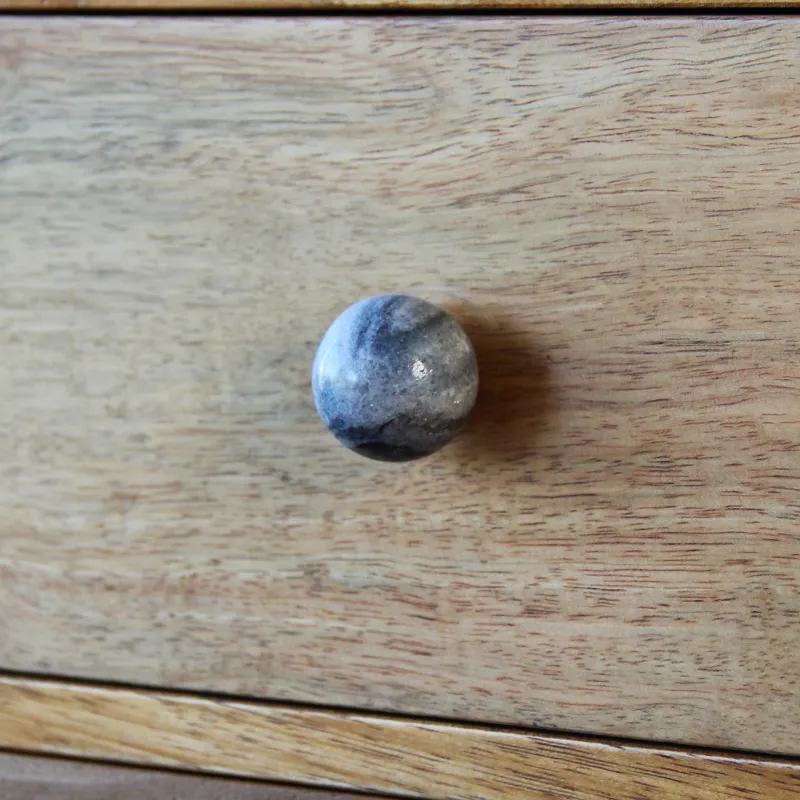Sale Bouton sphère Ø32 mm marbré gris x2