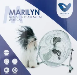 Hot VOLTMAN Brasseur d'air Marlylin chromé Ø45cm 100W