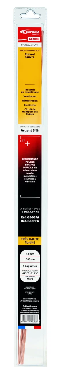 Best Brasure Argent 5% très haute fluidité Ø2 mm 500 mm (x5)