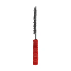 New NORTON Brosse main, manche plastique rouge 260x40mm, acier
