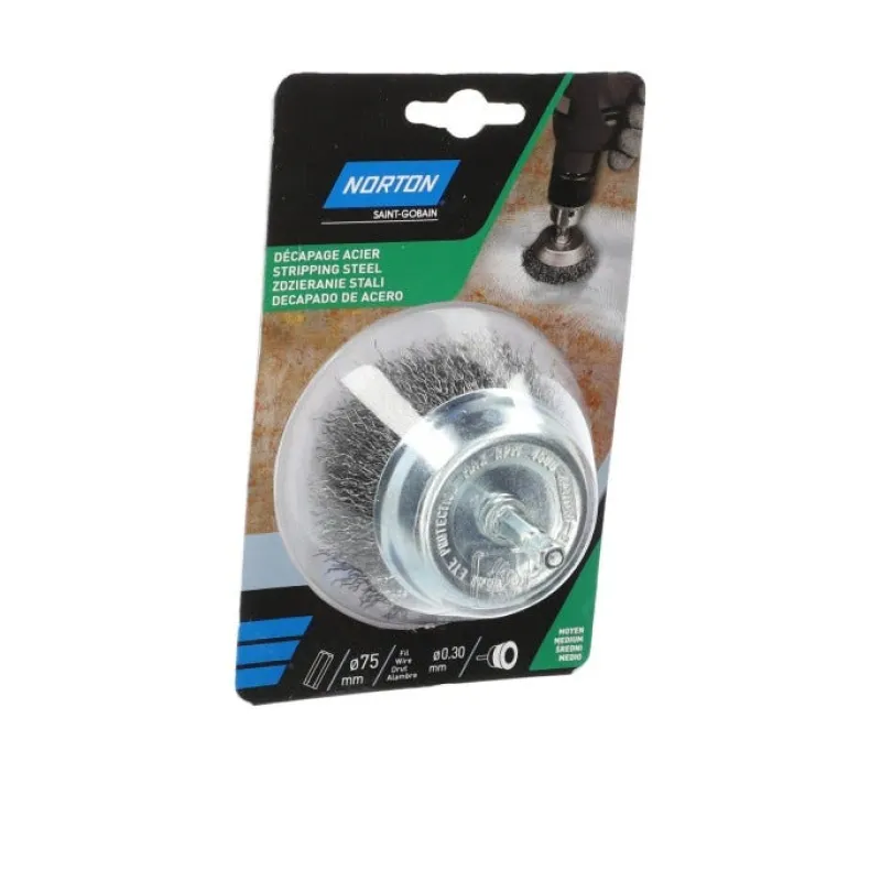 Clearance NORTON Brosse Ø 75 pour perceuse, coupe ondulé, acier