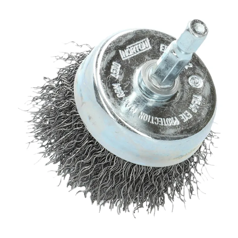 Sale NORTON Brosse Ø 50 pour perceuse, coupe ondulé, acier