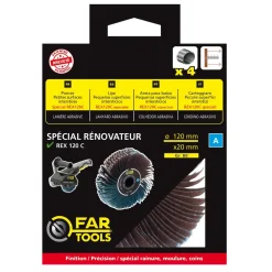 Outlet FARTOOLS Brosse étroite à lanières grain 80 pour REX120
