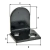 Best GAH ALBERTS Butée de volet coudée fixation en haut noire 30x28 mm