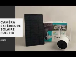 Hot SEMAC Caméra intérieur/extérieur avec panneau solaire Full HD