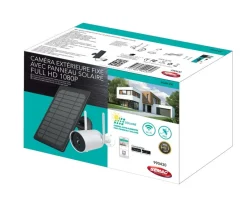 Hot SEMAC Caméra intérieur/extérieur avec panneau solaire Full HD
