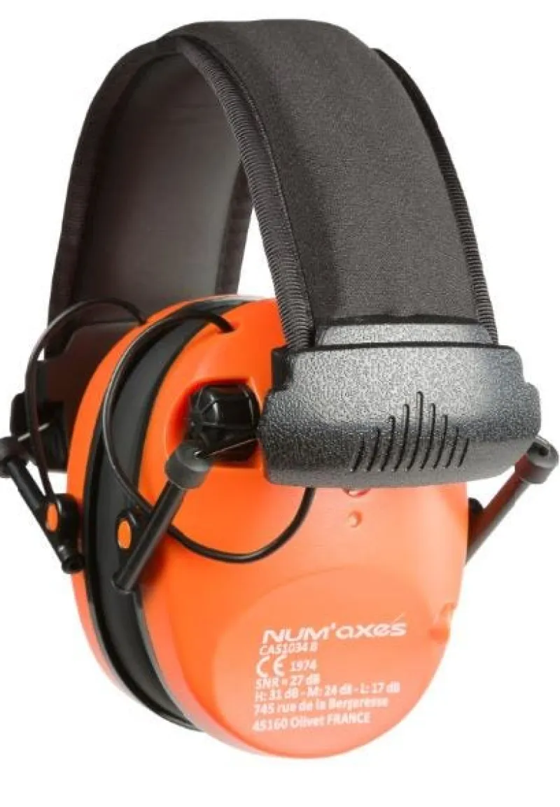 Sale NUM'AXES Casque antibruit électronique CAS1034 orange