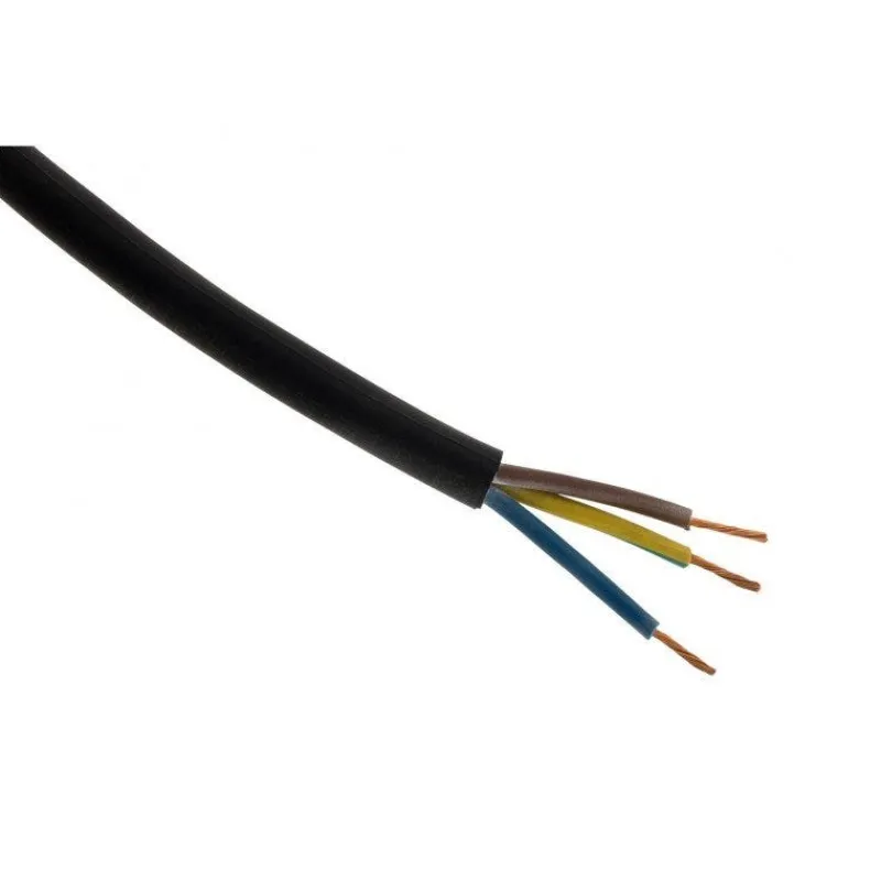 Outlet ZENITECH Câble caoutchouc H07RN-F 3G1,5 noir - Vendu au ml
