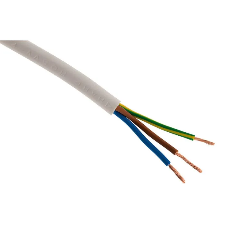 Online ZENITECH Câble HO5VV-F de section 3G2,5mm² blanc 5ml