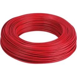 ELECTRALINE Câble H07 V-R Rouge 16mm - Vendu au mètre
