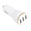 Discount Chargeur FPE pour allume cigare 12V 3xUSB 1A blanc et doré