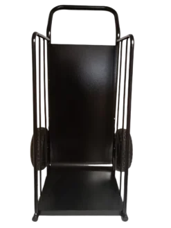 Chariot porte-bûches Vauban acier noir martelé