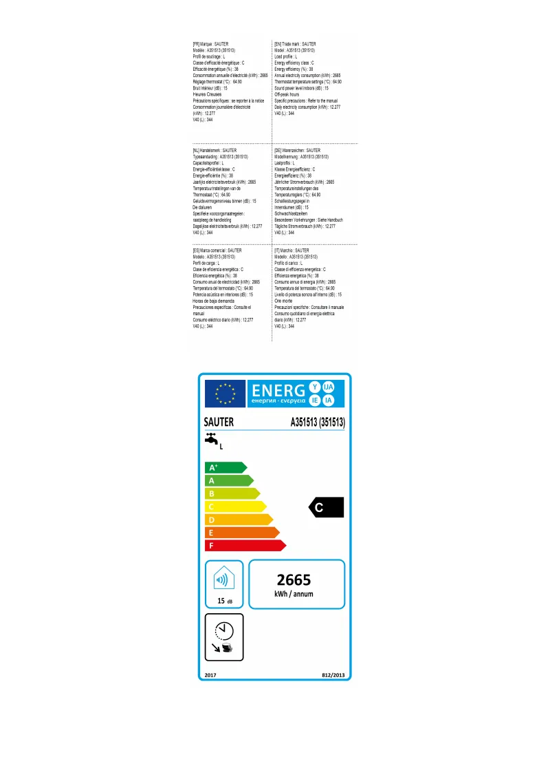 Hot SAUTER Chauffe-eau 200L vertical mural Cangar