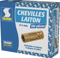 Best SEMIN Chevilles laiton Ø6 mm x 40mm