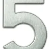 Hot Chiffre adhésif N°5 en acier inoxydable H.9,5 cm