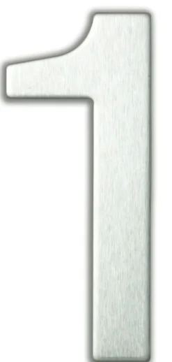 Hot Chiffre adhésif N°1 en acier inoxydable H.9,5 cm
