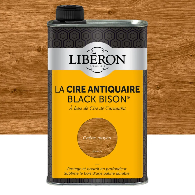 Clearance LIBERON Cire antiquaire Black Bison liquide chêne moyen 0,5L LIBÉRON