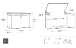 Coffre rangement Signature effet bois 2020L