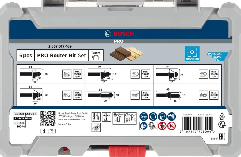 Best BOSCH PROFESSIONAL Coffret 6 fraises mixtes 8mm