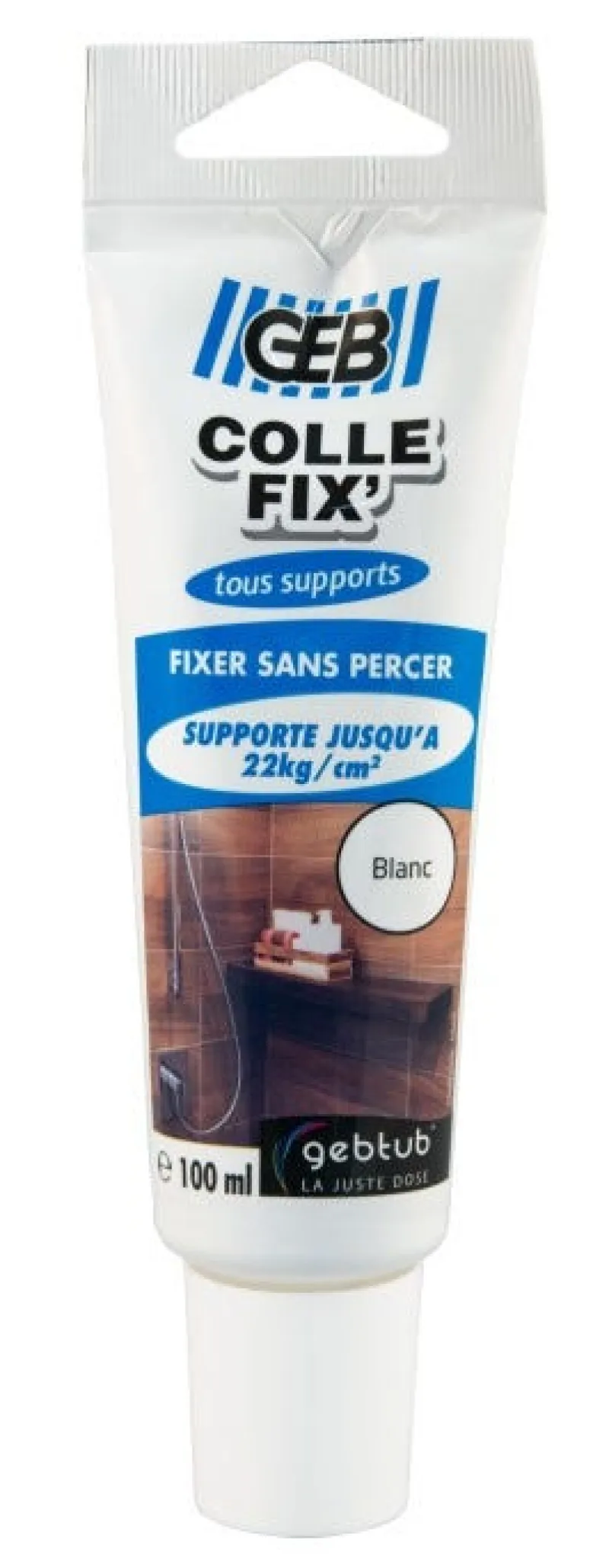 Discount GEB Colle Fix tous supports blanc 100 ml