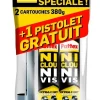 PATTEX Colle Ni clou Ni vis cartouche 380g (x2) + 1 pistolet