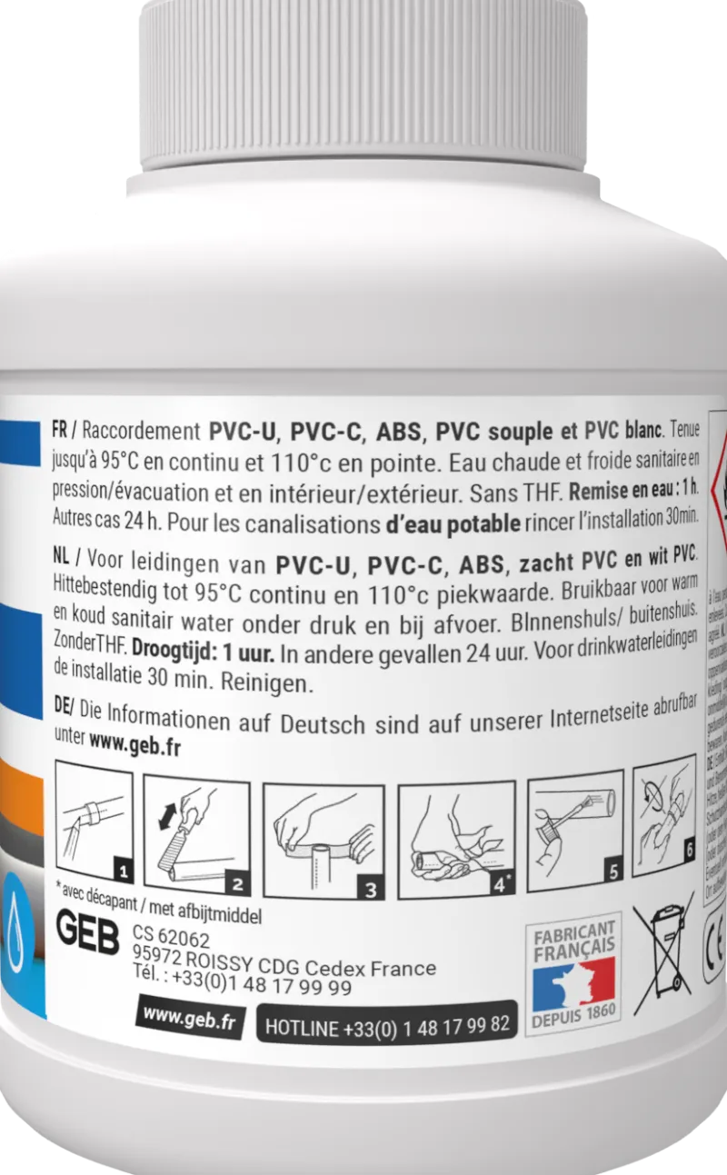 Clearance GEB Colle PVC haute performance 250 ml