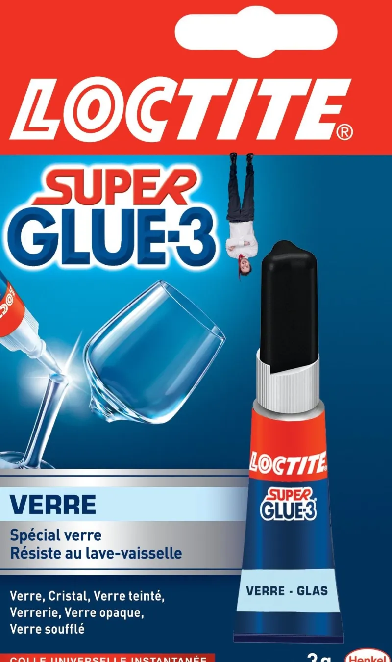 Sale LOCTITE Colle Super glue 3 spécial verre tube 3g