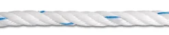 CHAPUIS Cordage synthétique Ø6mm blanc/bleu - Vendu au mètre