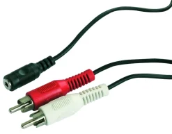 Outlet Cordon audio FPE jack 3.5mm femelle stéréo / 2 RCA mâles
