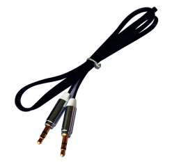 Best Cordon audio FPE Jack 3.5mm stéréo mâle/mâle - 0.75m - Noir