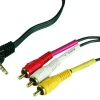 Best Cordon audio/vidéo FPE jack 3.5mm mâle / 3 RCA mâle - 1.5m