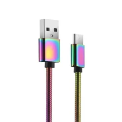 New Cordon USB FPE micro USB argenté - 2m