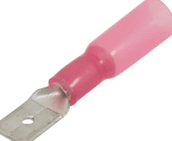 Cosse plate mâle isolée thermo rouge 6,3x0,8mm (x10)