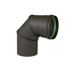 Clearance TEN Coude équerre 90° noir mat Ø80mm + joint viton